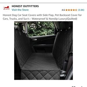 Dog seat cover for back of car